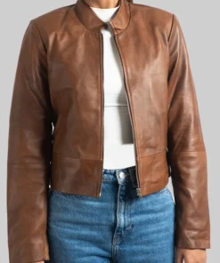 Women’s Brown Distressed Leather Jacket