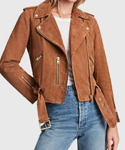 Women’s Brown Suede Leather Jacket