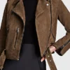 Women’s Dark Brown Suede Leather Jacket